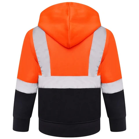 KIDS HOODY HI-VIS - ORANGE