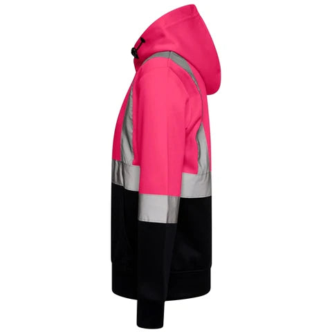 KIDS HI VIS HOODY - PINK