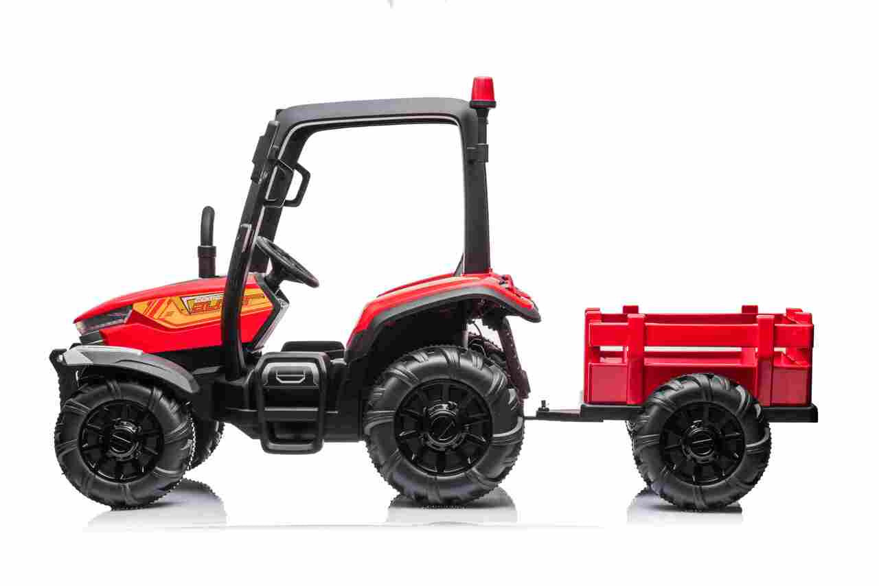 AgriPow 24V Electric Ride On Tractor with Trailer - Red