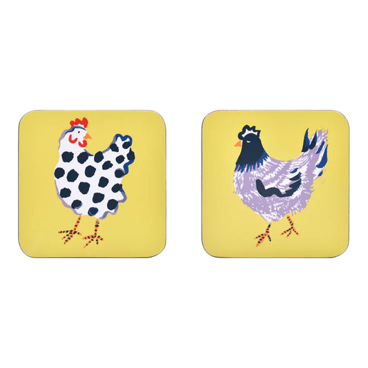 CHICK CHICKEN- COASTERS 4 PACK