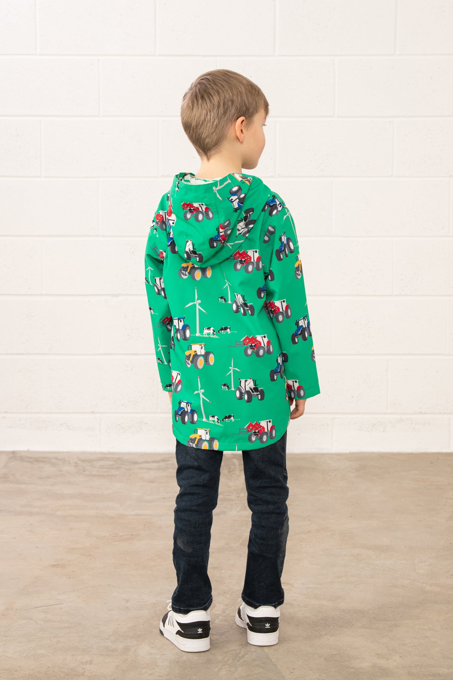 Ethan Jacket - Tractor Wind Turbine Print