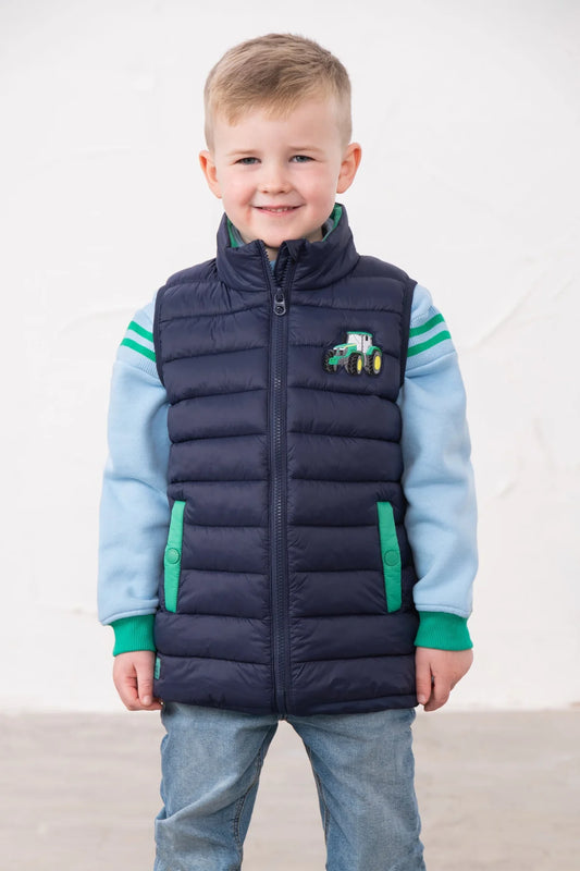 ABEL PADDED GILET - GREEN TRACTOR