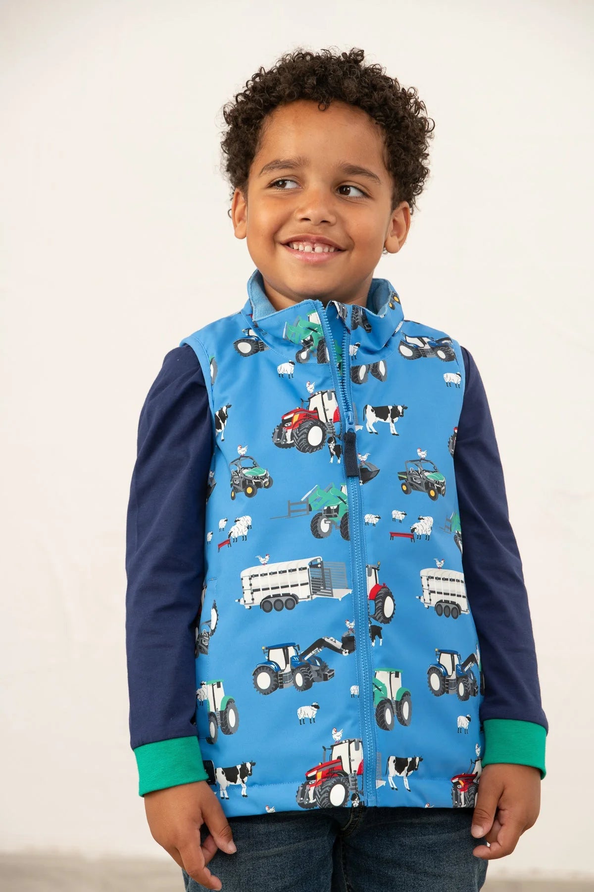 ALEX GILET - BLUE FARM PRINT