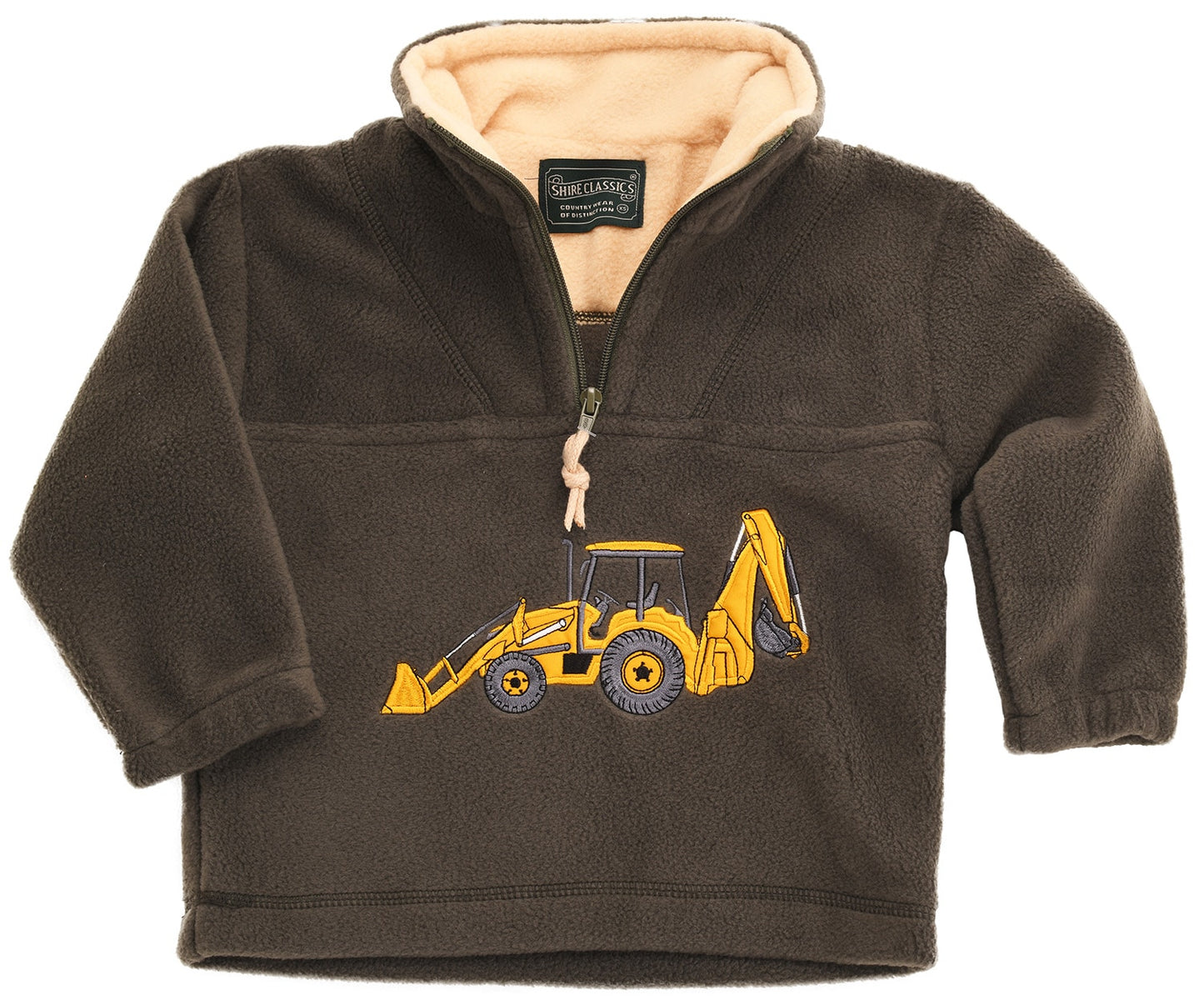 KIDS YELLOW DIGGER/ GREEN FLEECE SWEATER