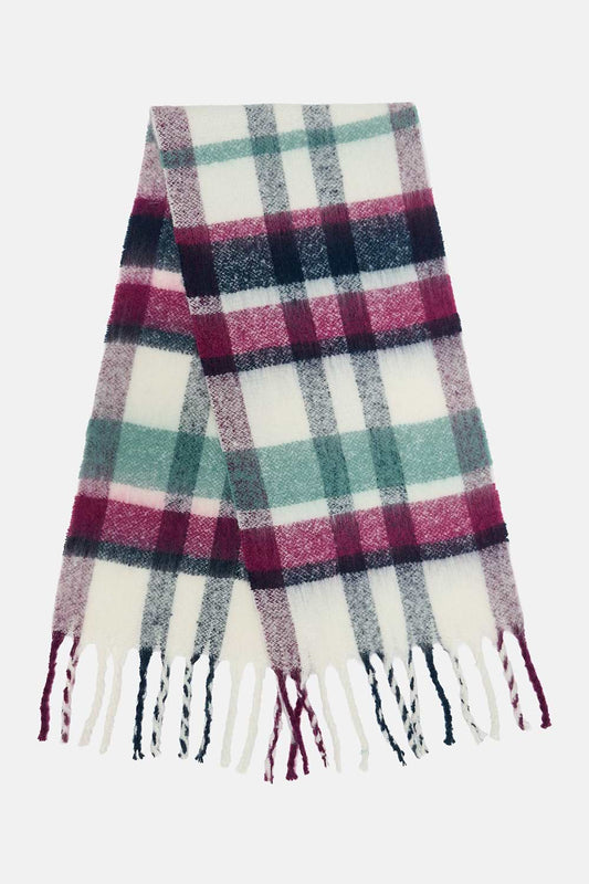 LIGHTHOUSE SCARF - DUCK EGG/BERRY/NAVY