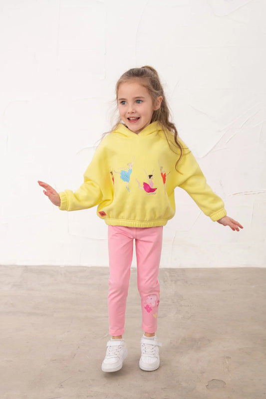 MOLLIE LEGGINGS - FLURO HEART BOW