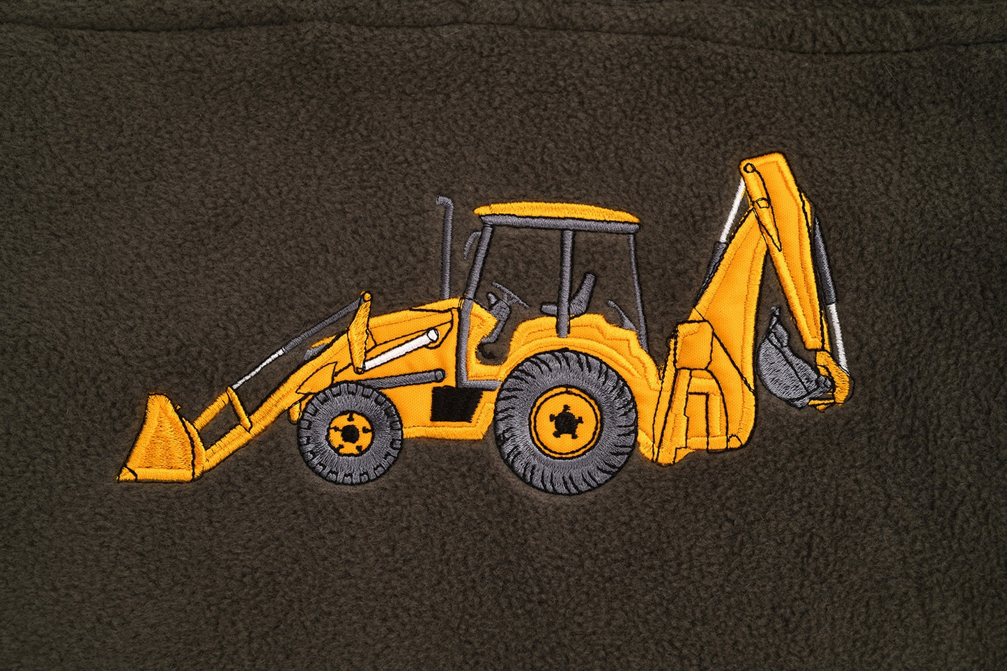 KIDS YELLOW DIGGER/ GREEN FLEECE SWEATER