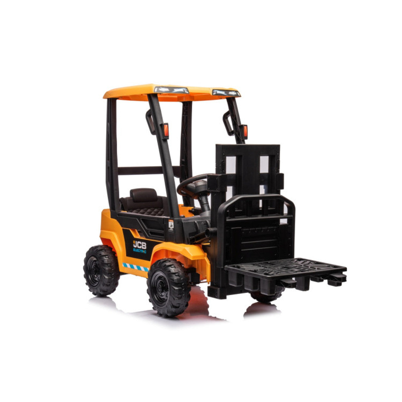 JCB Forklift 12V Electric Ride On Tractor - Yellow