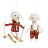 SKIING SHEEP FELT DECORATIONS