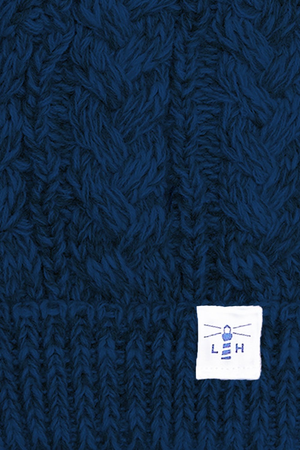 Ladies Hannah Bobble Hat - Navy & Red