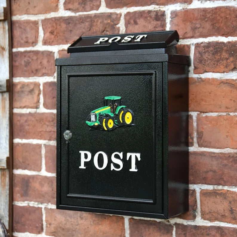 Post Box Lockable Wall Mounted Tractor Design