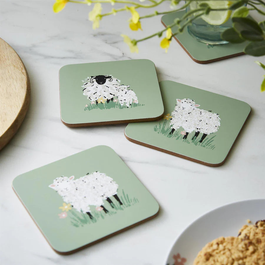 WOOLY SHEEP - COASTERS 4 PACK