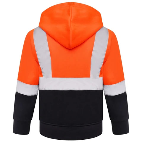 KIDS HOODY - ORANGE HI-VIS