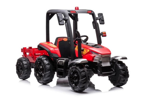 AgriPow 24V Electric Ride On Tractor with Trailer - Red