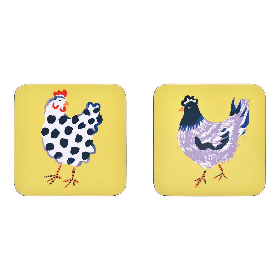 CHICK CHICKEN- COASTERS 4 PACK