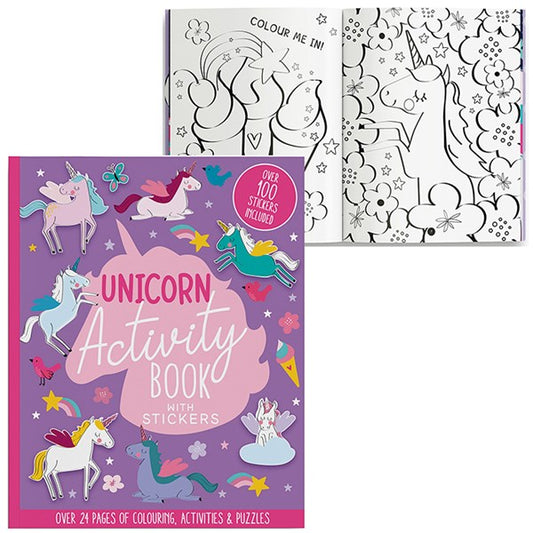 ACTIVITY BOOK WITH STICKERS UNICORN OR DINOSAUR