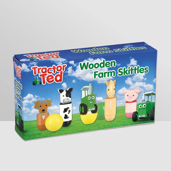 TRACTOR TED - WOODEN FARM SKITTLES