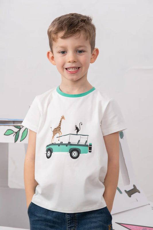 OLIVER SHORT SLEEVE TOP - ANIMAL WATCH