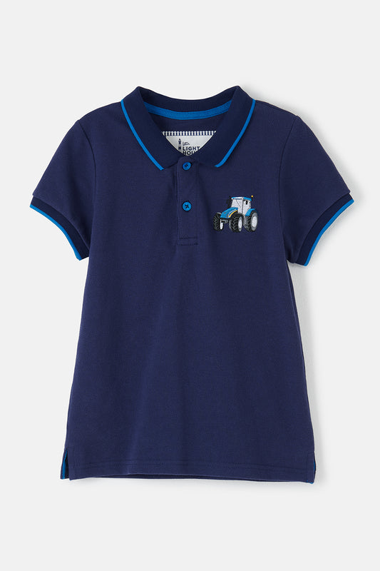 PIER POLO T-SHIRT - BLUE TRACTOR