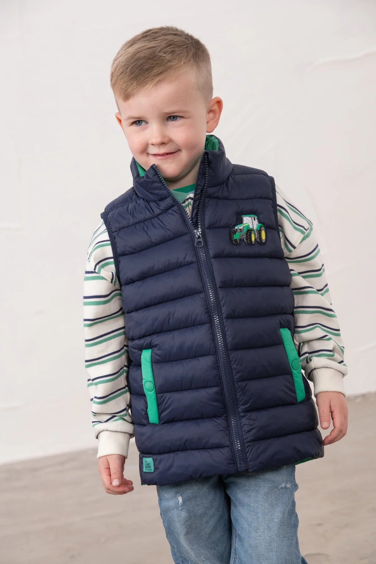 ABEL PADDED GILET - GREEN TRACTOR
