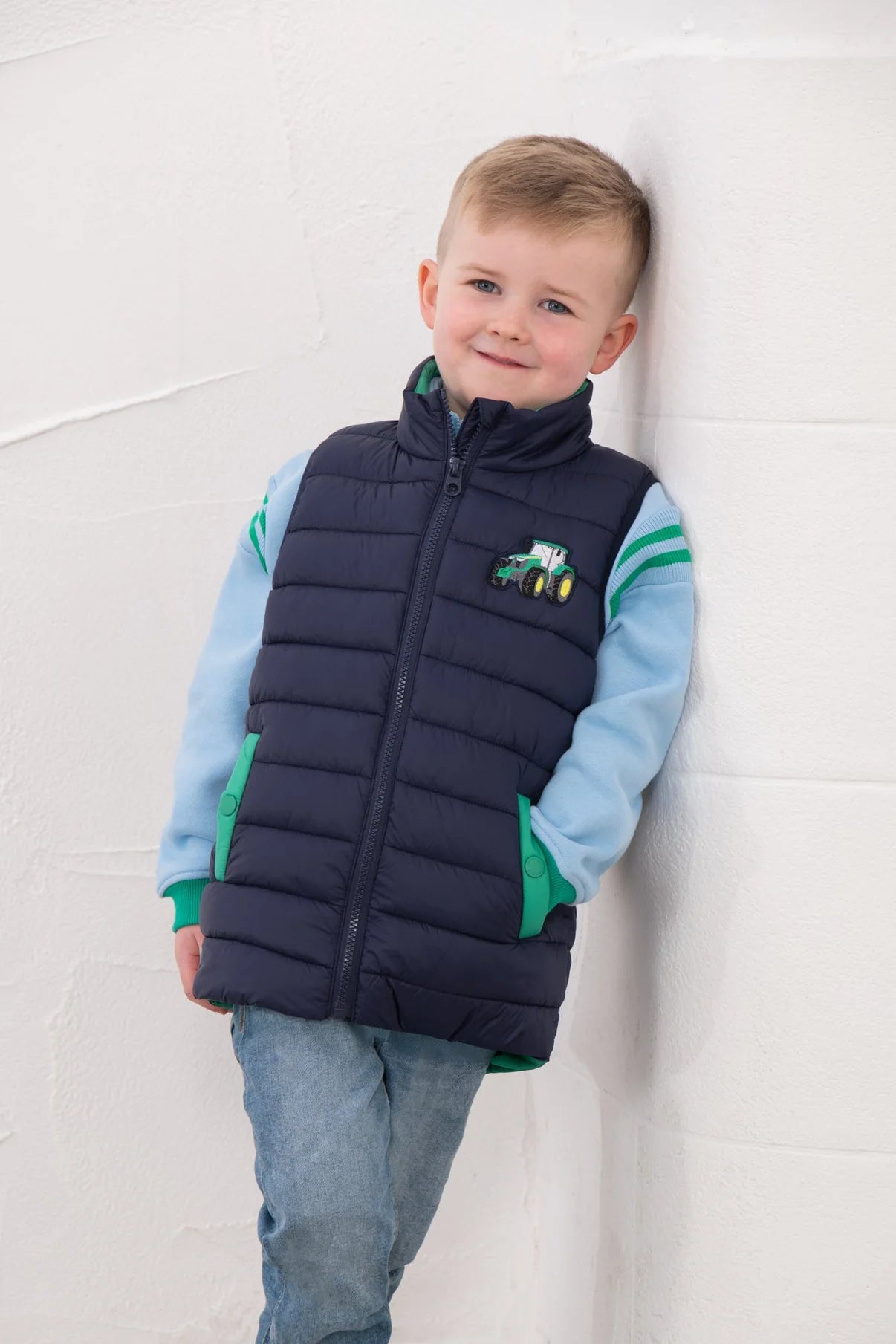 ABEL PADDED GILET - GREEN TRACTOR