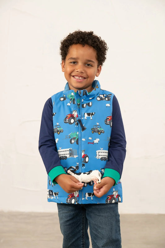 ALEX GILET - BLUE FARM PRINT