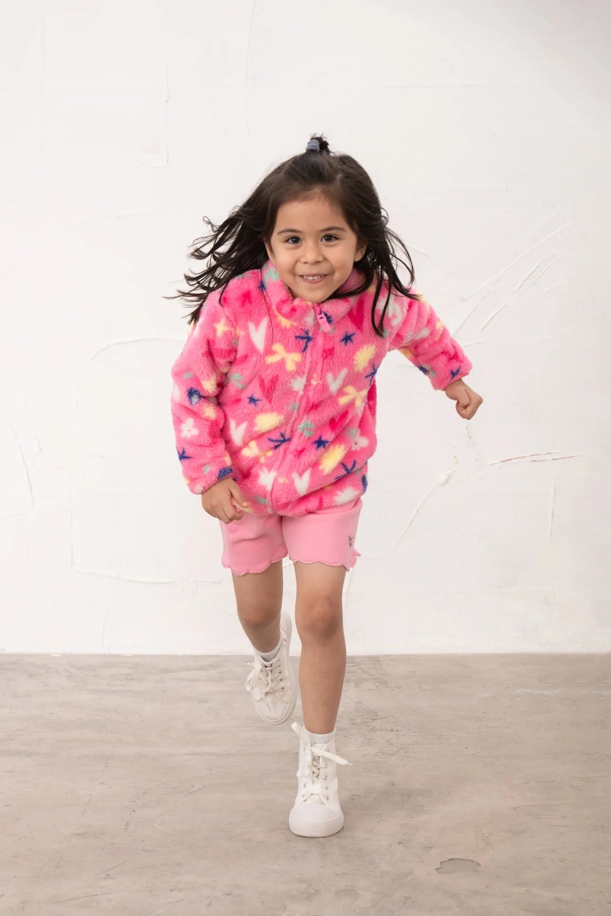 CLAIRE FLEECE - FLURO PINK