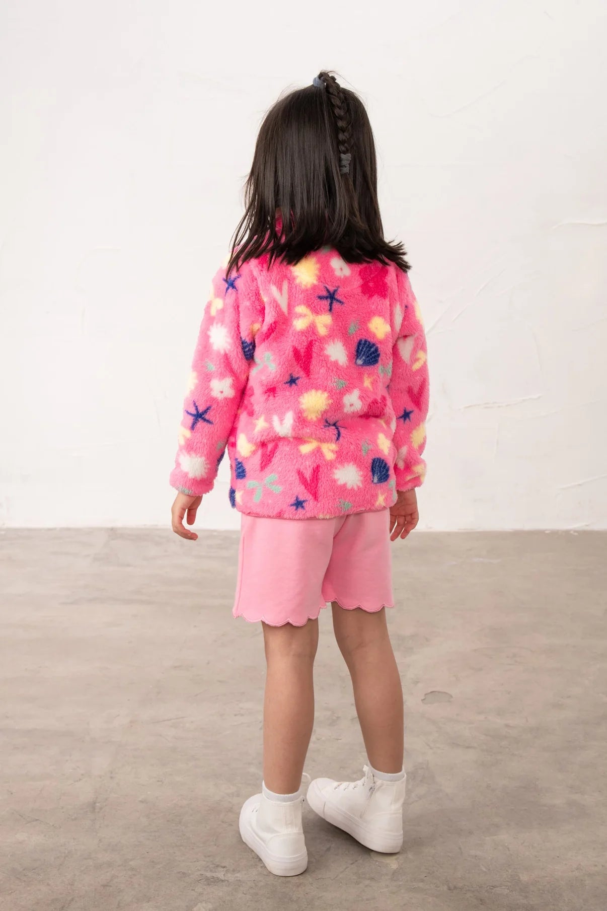 CLAIRE FLEECE - FLURO PINK