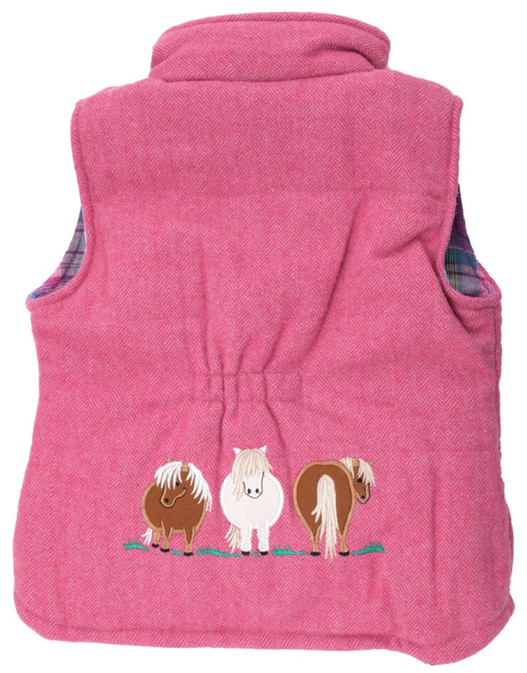 PINK TWEED STYLE PONY GILET