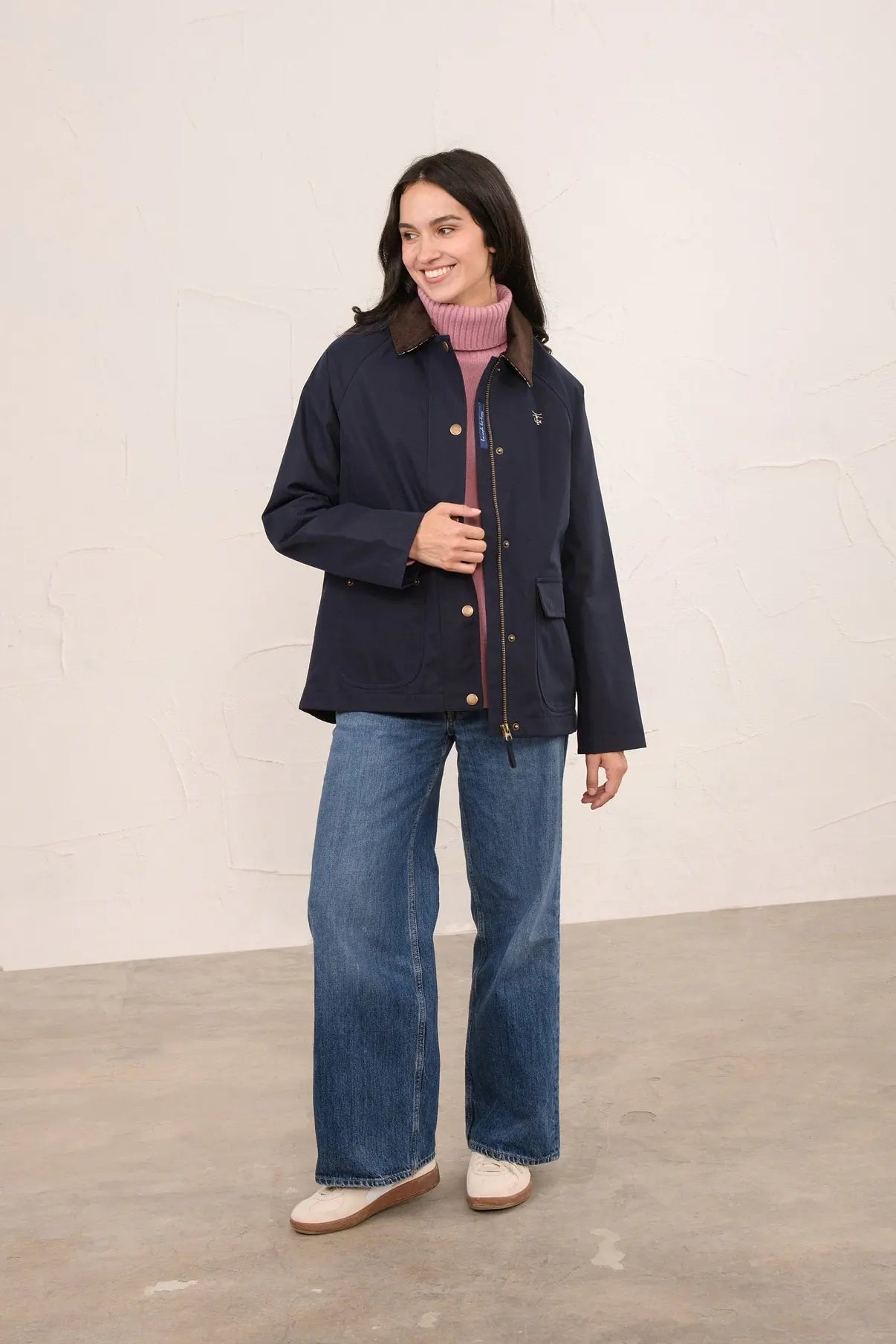 DEVON WATERPROOF COAT - NAVY