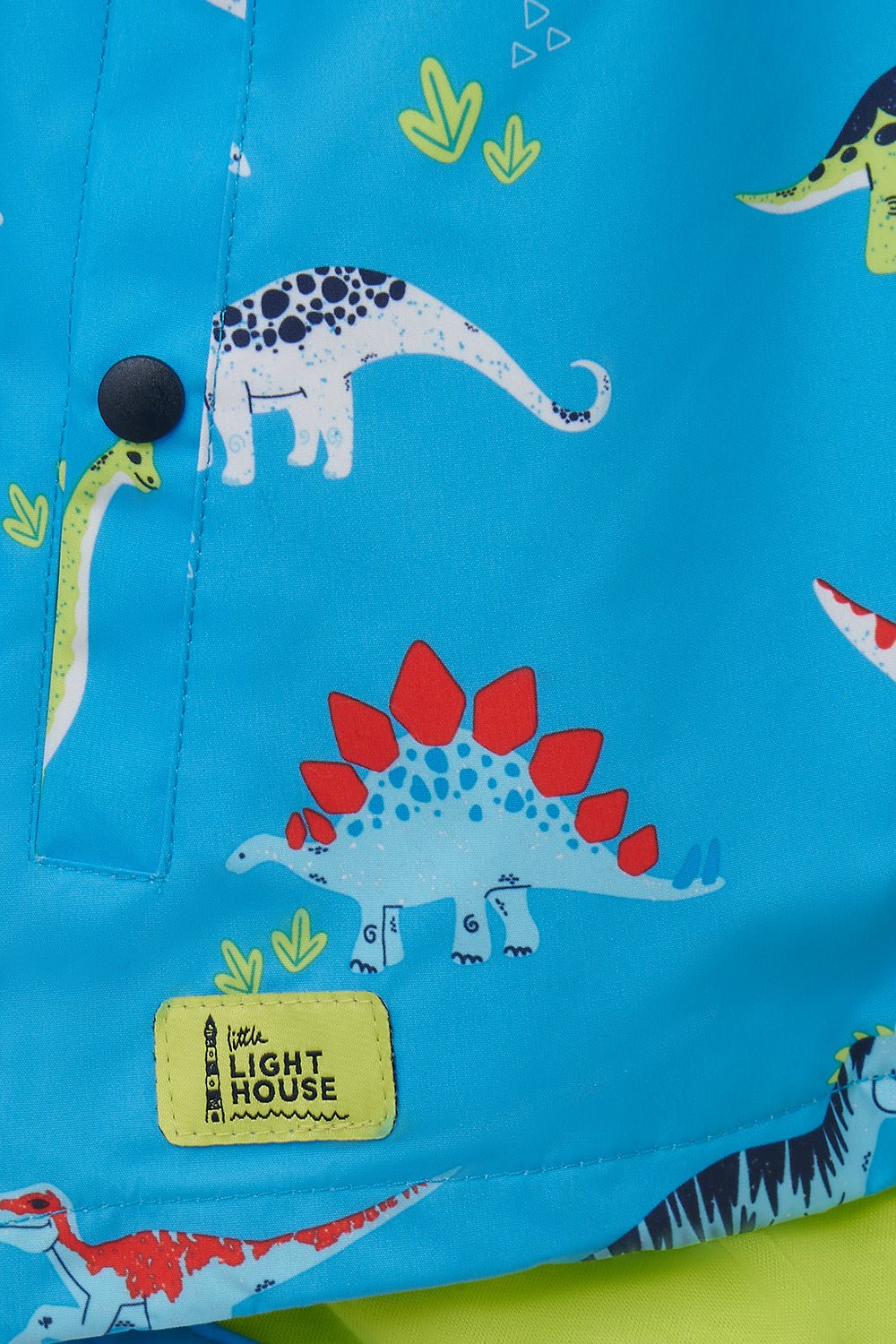 ETHAN COAT - BLUE DINO PRINT