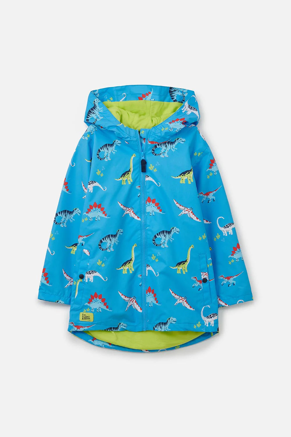 ETHAN COAT - BLUE DINO PRINT