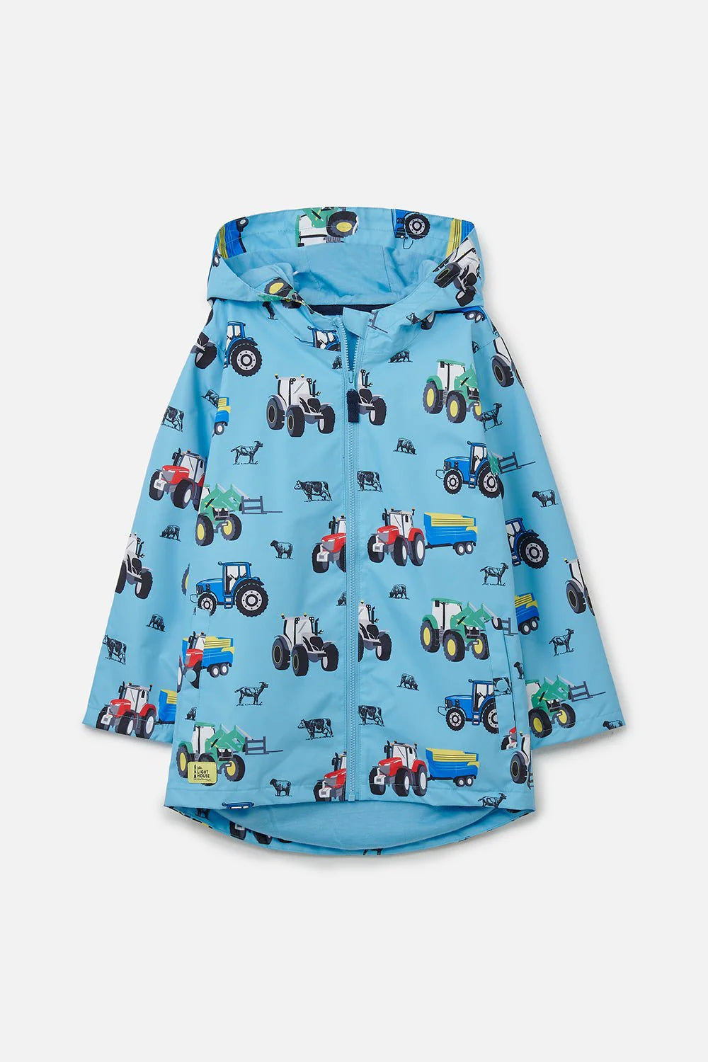 ETHAN JACKET - BLUE TRACTOR PRINT