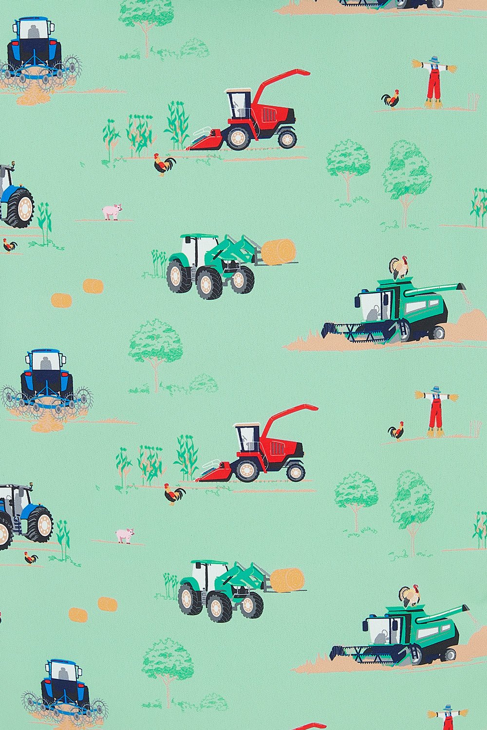 ETHAN JACKET - SEA GREEN TRACTOR PRINT