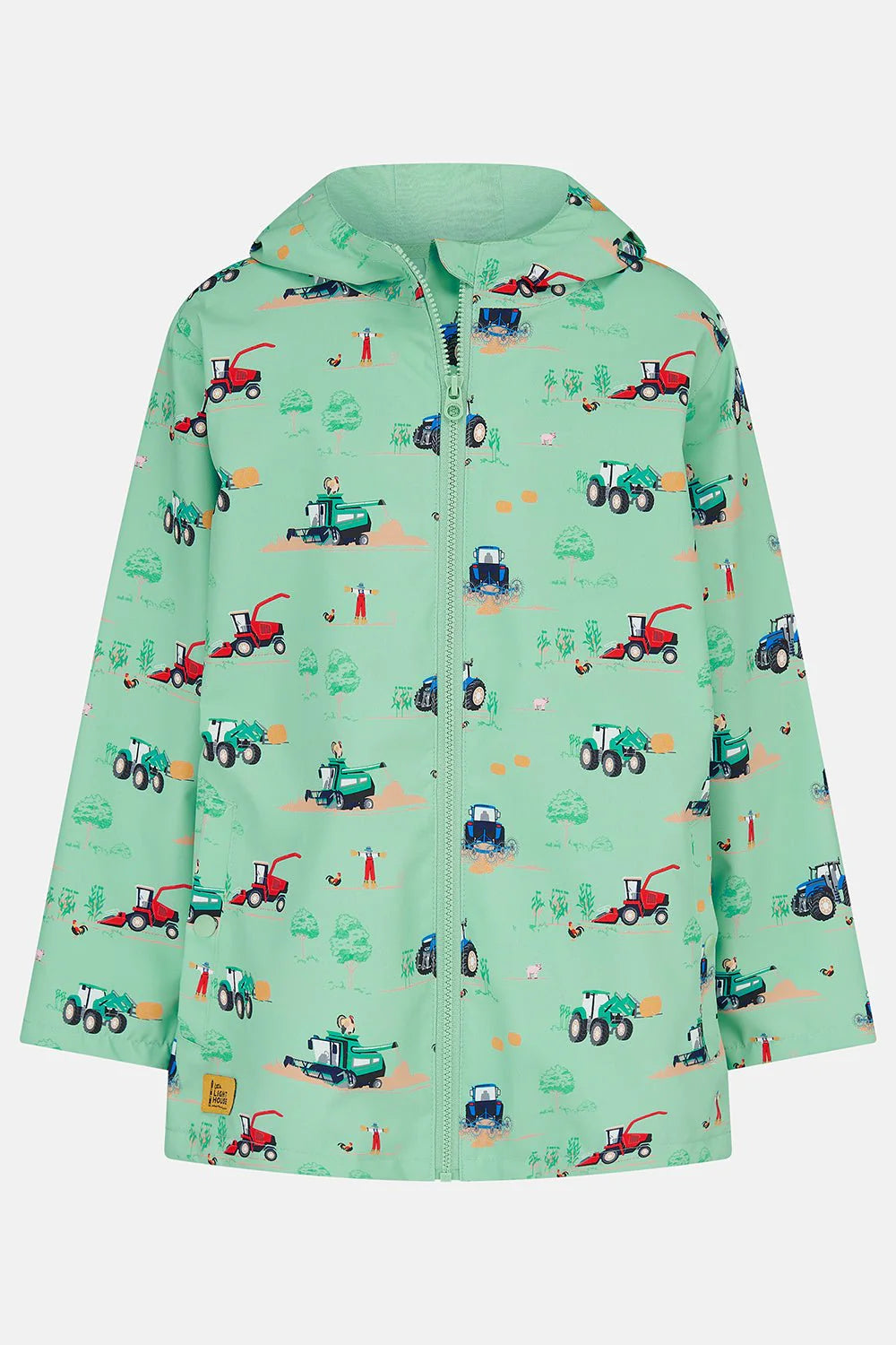 ETHAN JACKET - SEA GREEN TRACTOR PRINT
