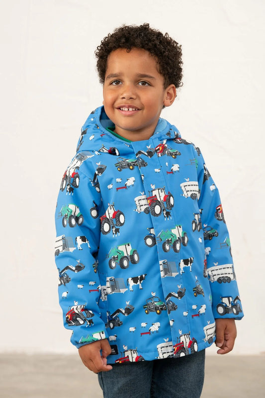 FINLAY COAT - BLUE FARM PRINT