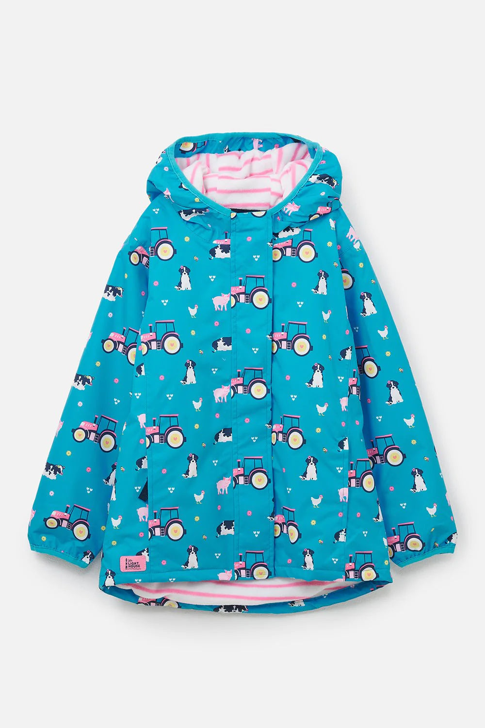 FREYA COAT - TEAL FARM PRINT