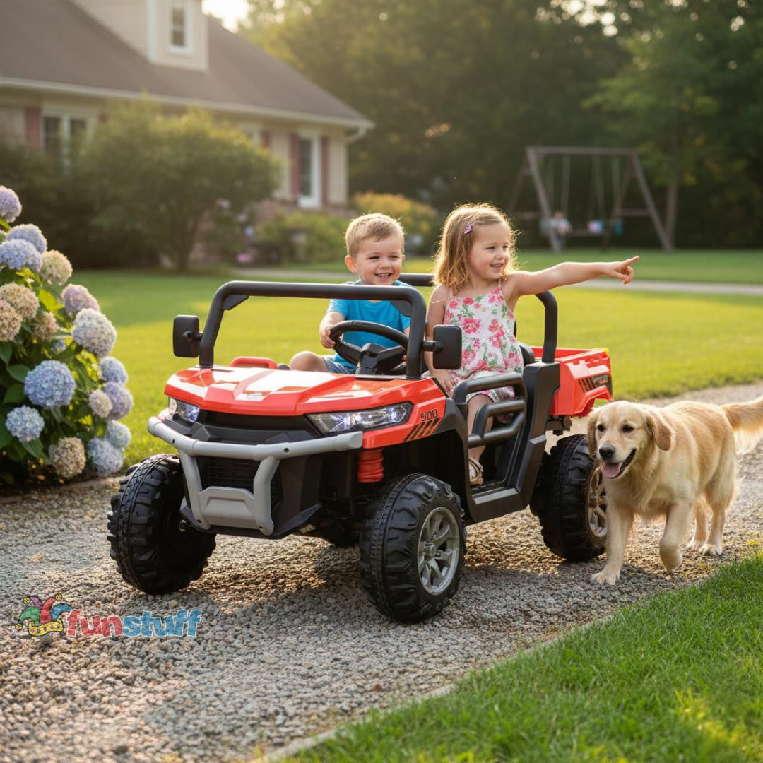 AgriBuddy With Rear Tipper 12V Electric Ride On Buggy Red