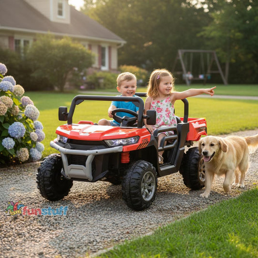 AgriBuddy With Rear Tipper 12V Electric Ride On Buggy Red