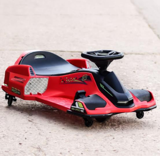 Drift Rider 360 24V Electric Go Kart with EVA Rubber Wheels - RED