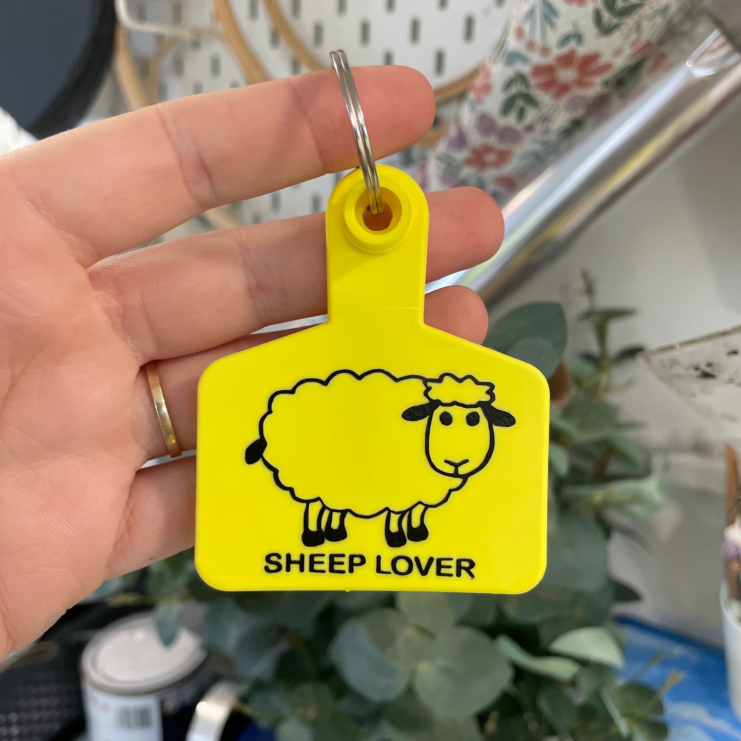 CATTLE TAG KEY RING