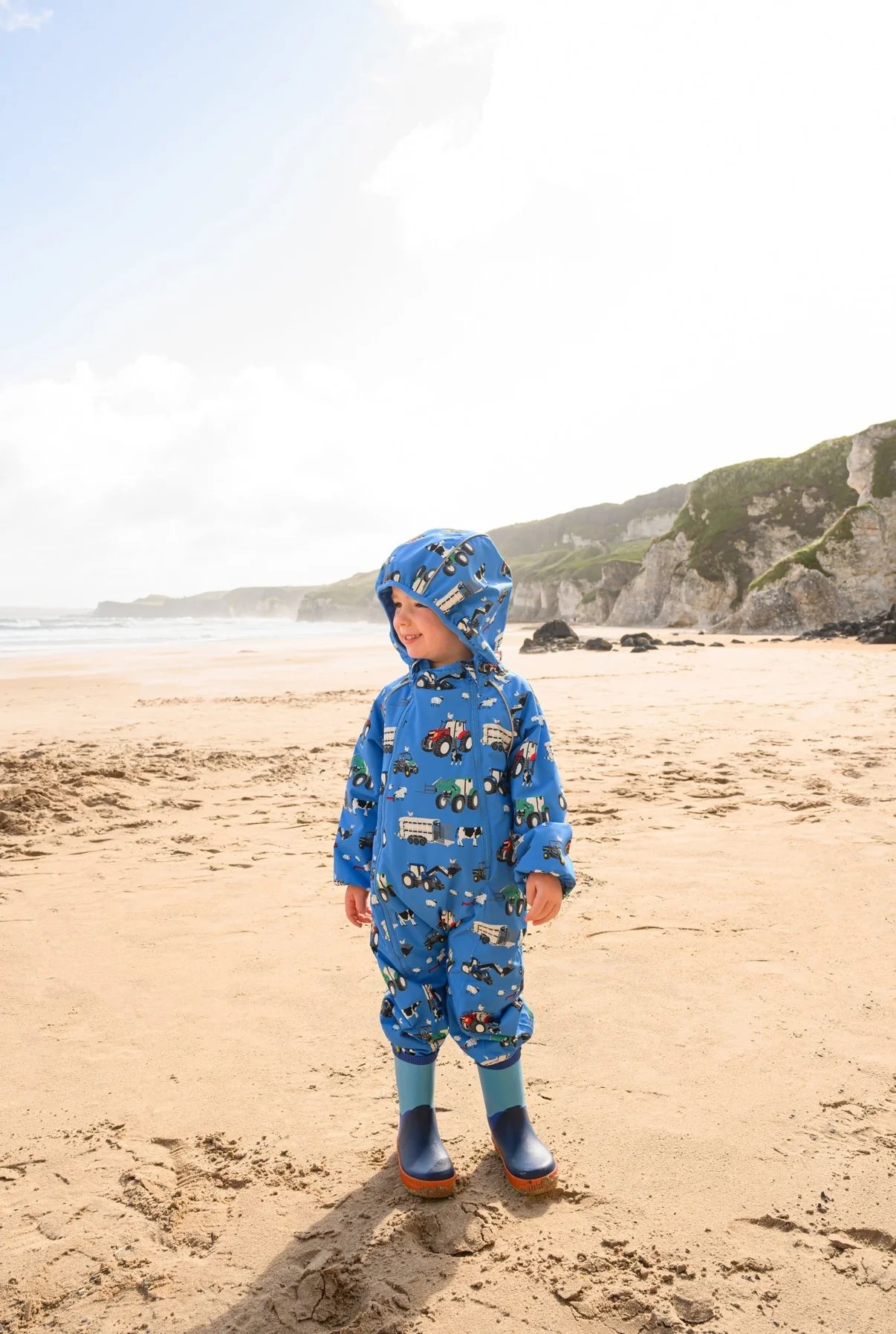 JAMIE PADDED WATERPROOF PUDDLESUIT - BLUE FARM