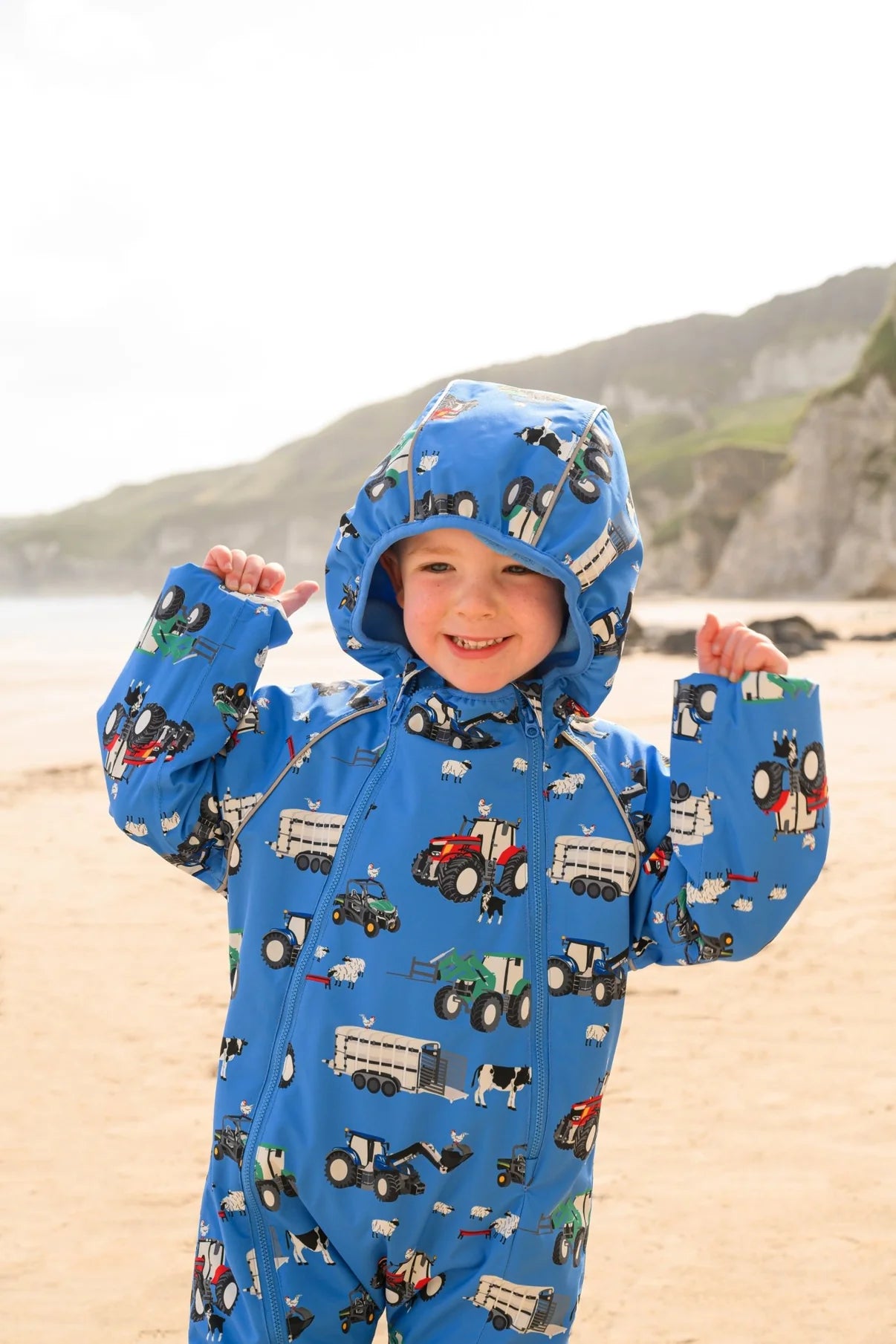 JAMIE PADDED WATERPROOF PUDDLESUIT - BLUE FARM