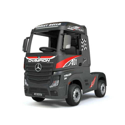 Licensed Mercedes Benz Actros 24V Electric Ride On Truck - Black