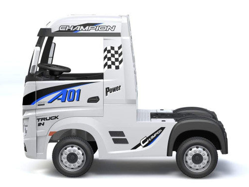 Licensed Mercedes Benz Actros 24V Electric Ride On Truck - WHITE