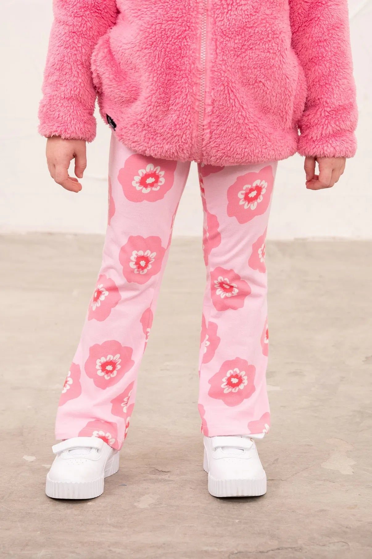 MOLLIE FLARED LEGGINGS- PINK FLOWER