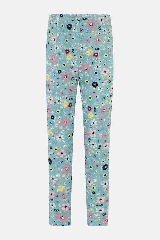 MOLLIE LEGGINGS - PASTEL TEAL / FLORAL