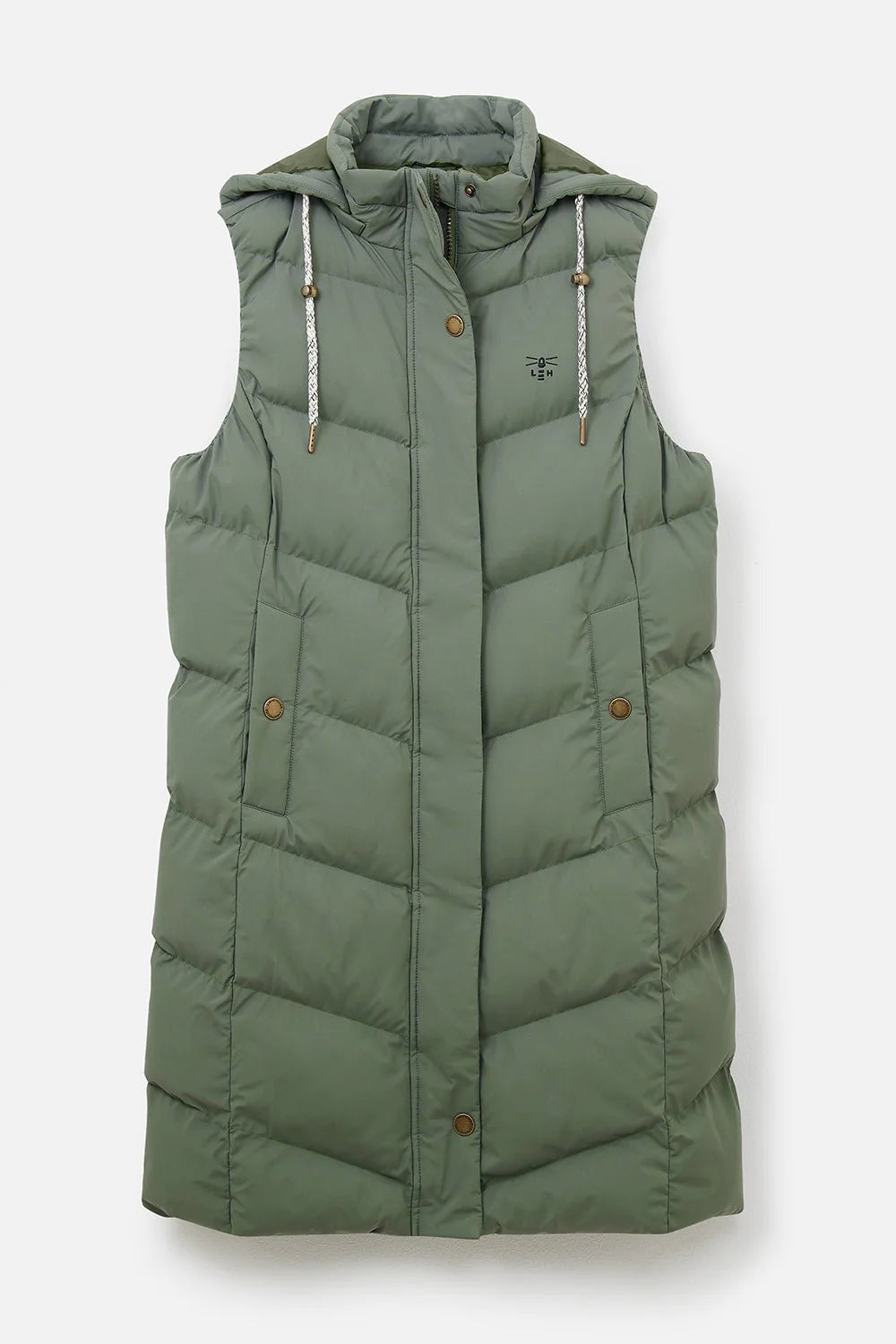 SAVANNAH- HOODED GILET KHAKI