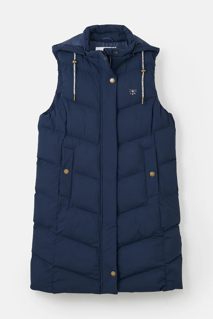 SAVANNAH LADIES LONG GILET - NAVY