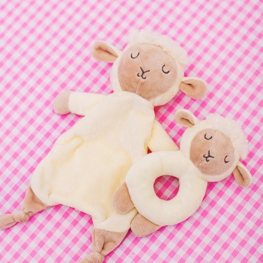 LAMB COMFORTER & RATTLE SET